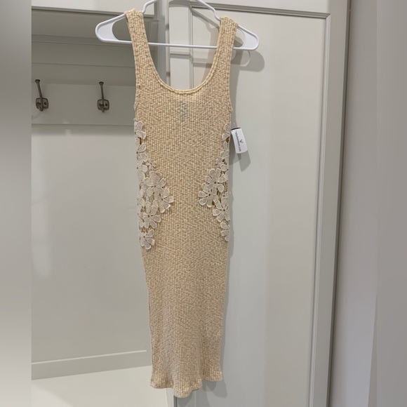 Windsor Dresses & Skirts - Vintage Tan Embellished Sheath Cover Up Dress